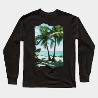 Palm tree photo Key West Florida blue sky palmtree landscape USA nature lovers Long Sleeve T-Shirt